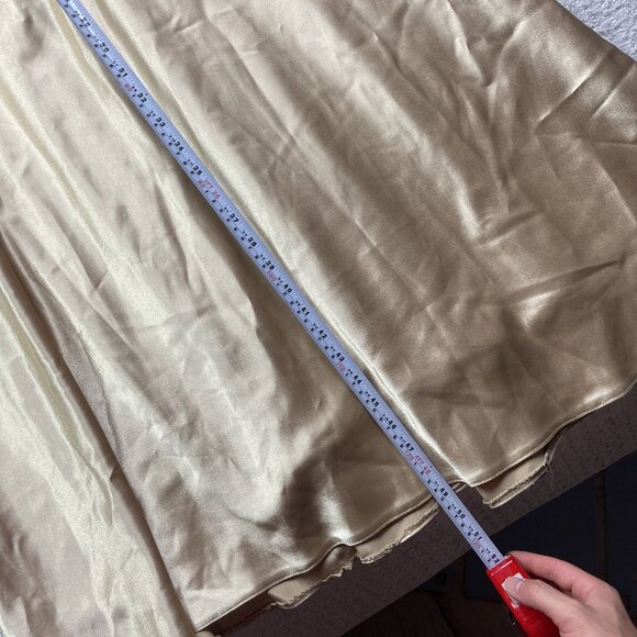 Vintage Aspeed Satin Gold Maxi Dress Women’s Size M Evening Gown Party Formal - Picture 7 of 12